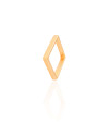 Anel Quadrado Liso Tamanho 13 Banhado a Ouro 18K