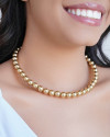Aro Flexível Bolas Lisas Banho Dourado