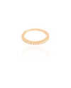 Anel Cravejado Cristal Tamanho 23 Banhado a Ouro 18K