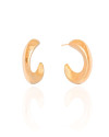 Brinco Argola Detalhada Lisa 3.1 cm Banhada a Ouro 18K