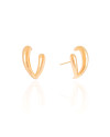 Ear Cuff Dois Filetes Lisos Banhado a Ouro 18K