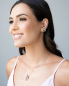 Ear Cuff Dois Filetes Lisos Ródio Branco