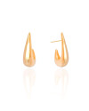Brinco Argola Gota Lisa 3.0 cm Banhado a Ouro 18K