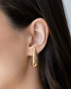 Brinco Argola Gota Lisa 3.0 cm Banhado a Ouro 18K