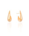 Brinco Argola Gota Lisa 3.0 cm Banhado a Ouro 18K