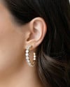 Brinco Argola Pontos de Luz Cristal 3.7 cm Banhado a Ouro 18K