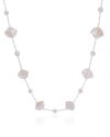 Choker Conchas em Pérola Ródio Branco