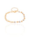 Pulseira Elos com Bolas e Pérolas Banhado a Ouro 18K
