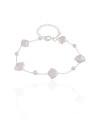 Pulseira Conchas em Pérola Ródio Branco