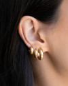 Trio de Argolas Lisas Banhado a Ouro 18K