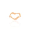 Anel Ondas Liso Tamanho 22 Banhado a Ouro 18K
