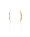 Brinco Fio Abaulado Liso 3.4 cm Banhado a Ouro 18K