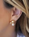 Brinco Bolas Lisas Pérola 1.6 cm Banhado a Ouro 18K