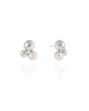 Brinco Bolas Lisas Pérola 1.6 cm Ródio Branco