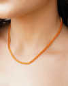 Choker Riviera Citrino 3 mm Banhado a Ouro 18K