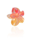 Presilha Flor Degradê Laranja Brilhante Tamanho G