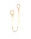 Piercing  Argola Unilateral Veneziana Banhado a Ouro 18K