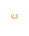 Piercing em X Cravejado Cristal Banhado a Ouro 18K