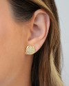 Brinco Redondo Flor Cravejado Cristal 1.2 cm Banhado a Ouro 18K