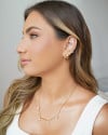 Brinco Argola Click em U Lisa 1.6 cm Banhado a Ouro 18K