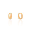Brinco Argola Click em U Lisa 1.6 cm Banhado a Ouro 18K