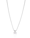 Gargantilha Veneziana Retangular Cristal Ródio Branco - 40 cm