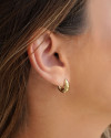 Brinco Argola Click em U Lisa 1.3 cm Banhado a Ouro 18K