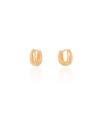 Brinco Argola Click em U Lisa 1.3 cm Banhado a Ouro 18K