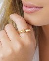Anel Coração Liso Tamanho 15 Banhado a Ouro 18K