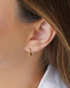 Trio de Argolas Lisas Banhado a Ouro 18K