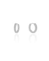 Brinco Argola Click Pontos de Luz Cristal 1.5 cm Ródio Branco