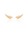 Ear Cuff Gotas Cravejado Cristal 2.3 cm Banhado a Ouro 18K