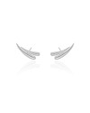 Ear Cuff Gotas Cravejado Cristal 2.3 cm Ródio Branco