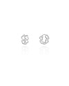 Brinco Argola Click Corações Vazados 1.1 cm Ródio Branco
