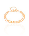 Pulseira Malha Piastrine 7 mm Banhado a Ouro 18K