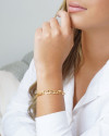 Pulseira Malha Piastrine 7 mm Banhado a Ouro 18K