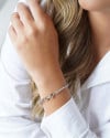 Pulseira Elos Riviera Cristal Fecho Boia Ródio Branco
