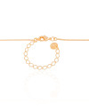Gargantilha Veneziana Letra J 1.7 cm Bolha Banhado a Ouro 18K - 45 cm