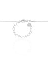 Gargantilha Veneziana Letra J 1.7 cm Bolha Ródio Branco - 45 cm