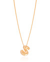 Gargantilha Veneziana Letra S 1.7 cm Bolha Banhado a Ouro 18K - 45 cm