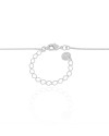 Gargantilha Veneziana Letra S 1.7 cm Bolha Ródio Branco - 45 cm