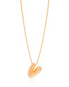 Gargantilha Veneziana Letra V 1.7 cm Bolha Banhado a Ouro 18K - 45 cm
