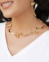 Gargantilha Irregular Orgânica Banho Dourado