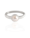 Bracelete Torcido Pérola Banho Branco
