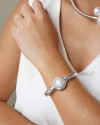 Bracelete Torcido Pérola Banho Branco
