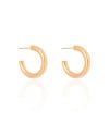Brinco Argola Tubo Lisa 2.3 cm Banhado a Ouro 18K