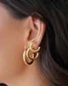 Brinco Argola Tubo Lisa 1.8 cm Banhado a Ouro 18K