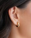 Brinco Argola Tubo Lisa 1.8 cm Banhado a Ouro 18K