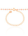 Choker Bolinhas Pêssego e Salmão 3 mm Banhado a Ouro 18K