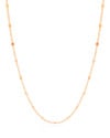 Gargantilha Grumet Longa Plaquinhas Banhado a Ouro 18K - 80 cm